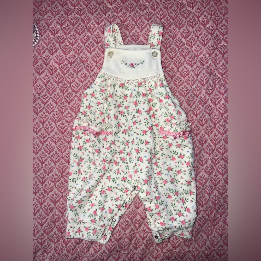 Floral vintage overalls